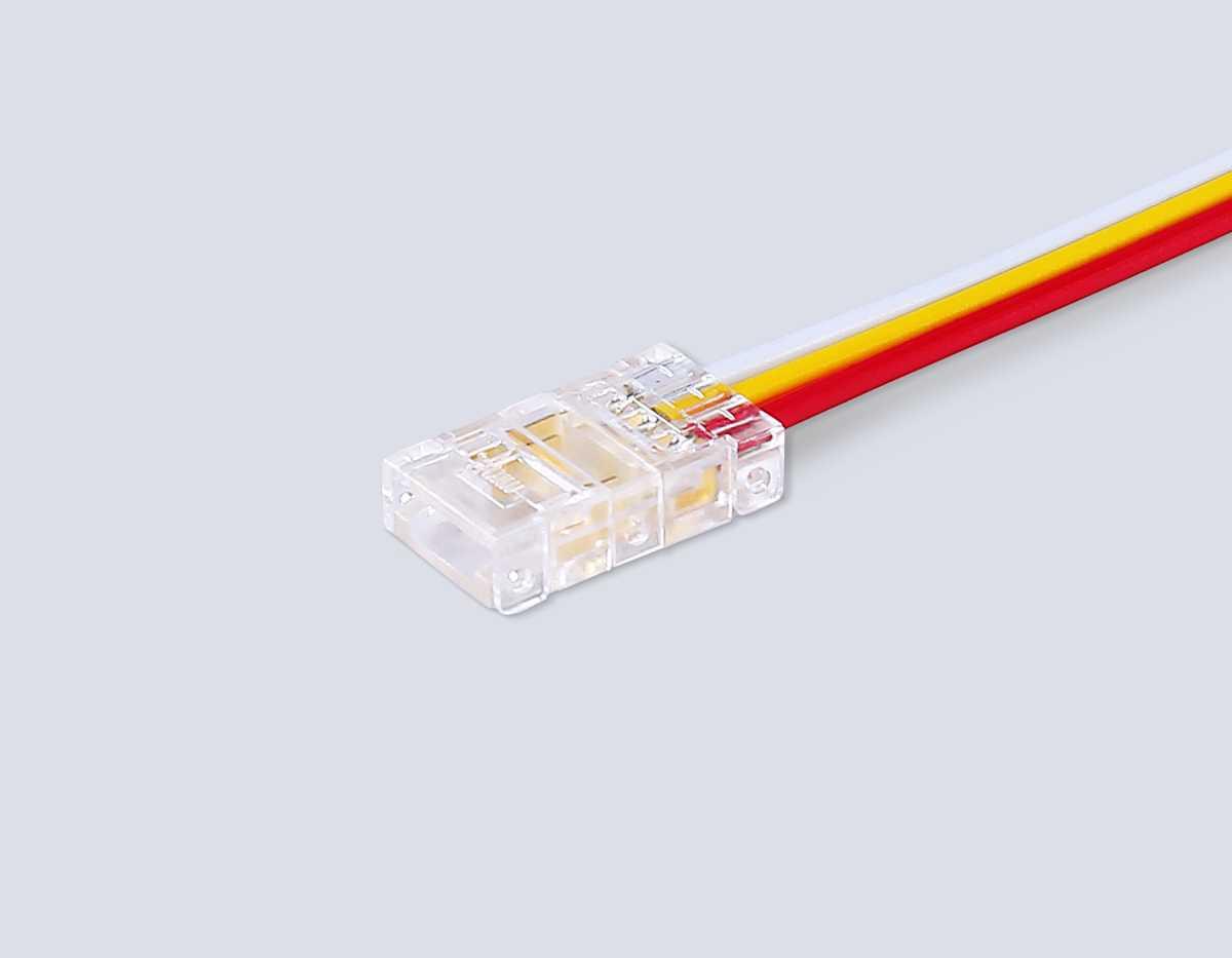 Соединитель гибкий односторонний AMBRELLA LIGHT ILLUMINATION COB CCT 12/24V для лент 8mm (3 конт.) (5шт. в комплекте) GS7406