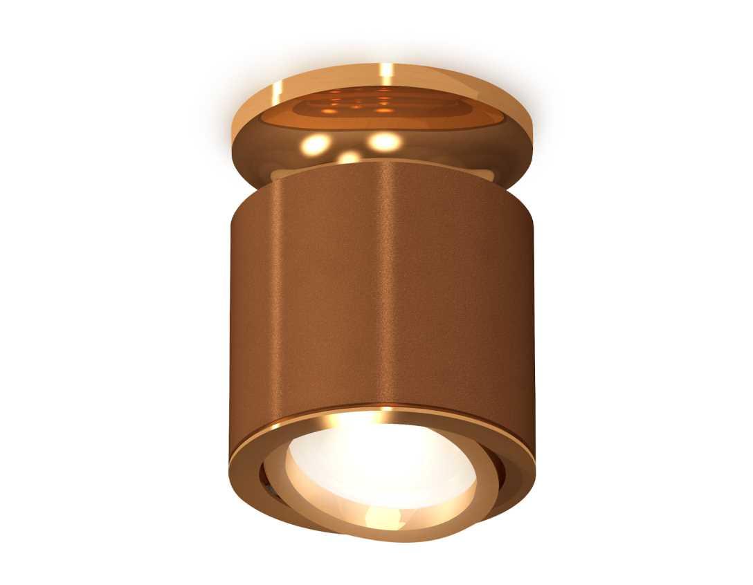 Комплект накладного светильника Ambrella light Techno Spot XS7404120 SCF/PYG кофе песок/золото желтое полированное (N7929, C7404, N7004)