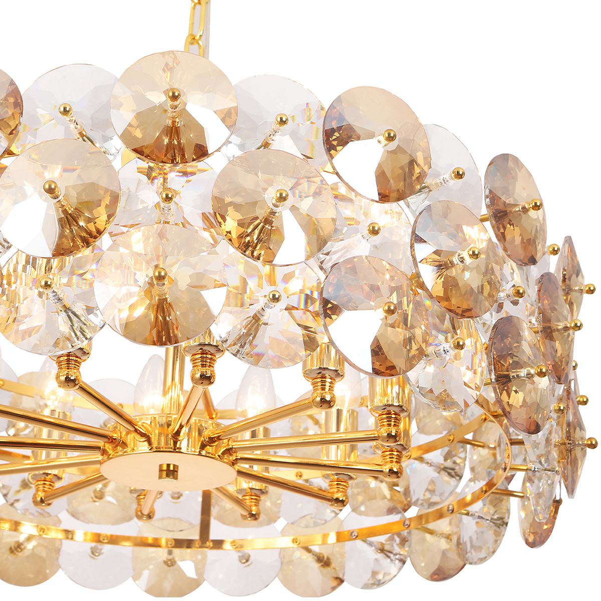 Подвесная люстра Crystal Lux Crystal SP12 Chrome SP12 Gold