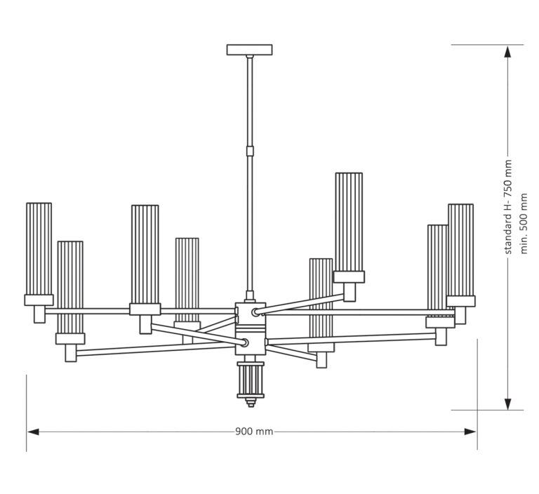 Подвесная люстра KUTEK MOOD Seti SET-ZW-8(CZ)