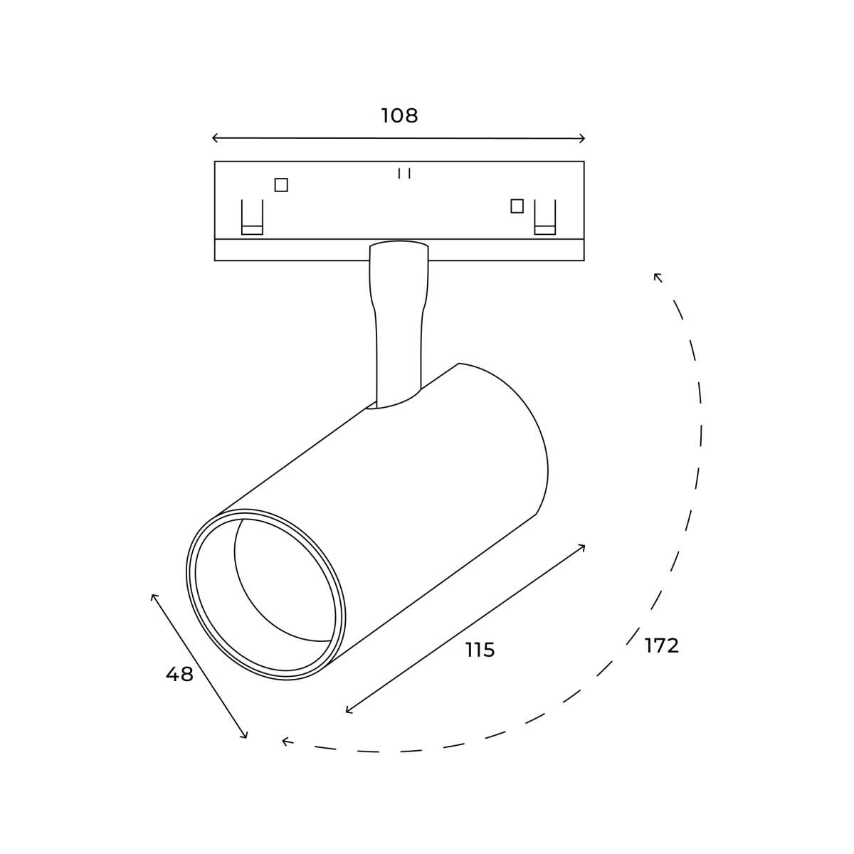 Трековый точечный светильник Hesby Lighting ElDeko, 12Вт-4000К, чёрный HSBL_0076
