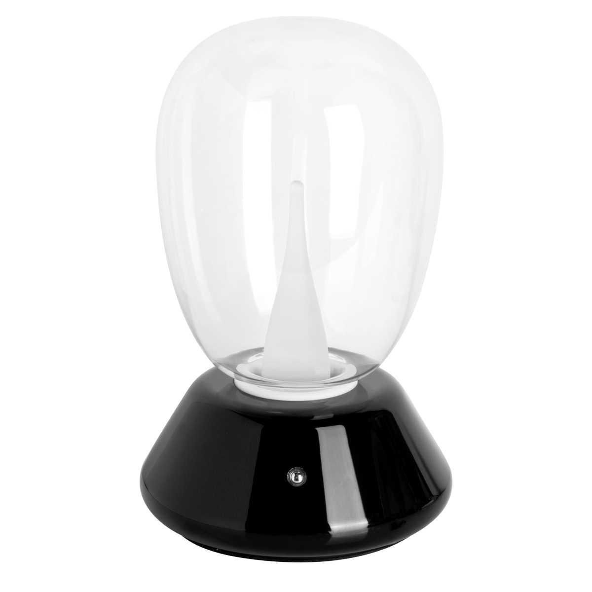 Настольная лампа диммируемая 10W 3000K прозрачный/черный Uovo III Lightstar 807907