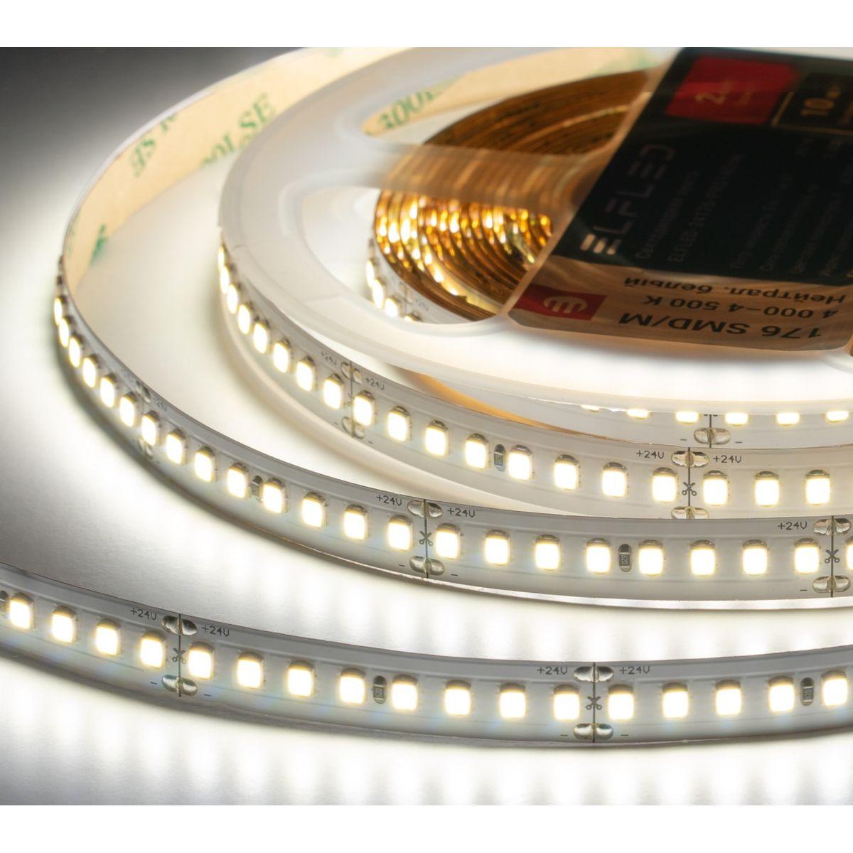 Лента светодиодная ELFLED PRO140, 176/м (2835), 24В, 16Вт/м, 30м, белый нейтральный 4000-4500К ELFLED-24176-PRO140nw30