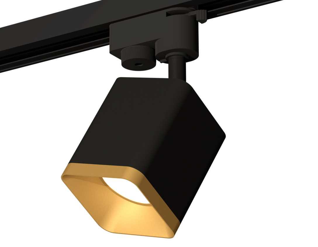 Комплект трекового светильника Ambrella light Track System XT7813003 SBK/SGD черный песок/золото песок (A2521, C7813, N7704)