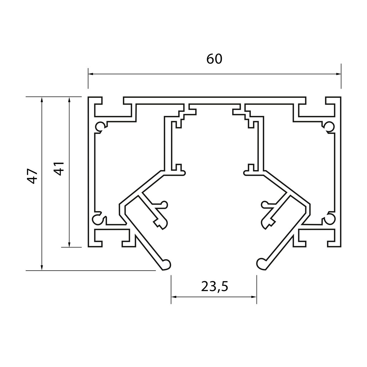 Шинопровод под натяжной потолок ST Luce Skyline 48 ST047.429.00