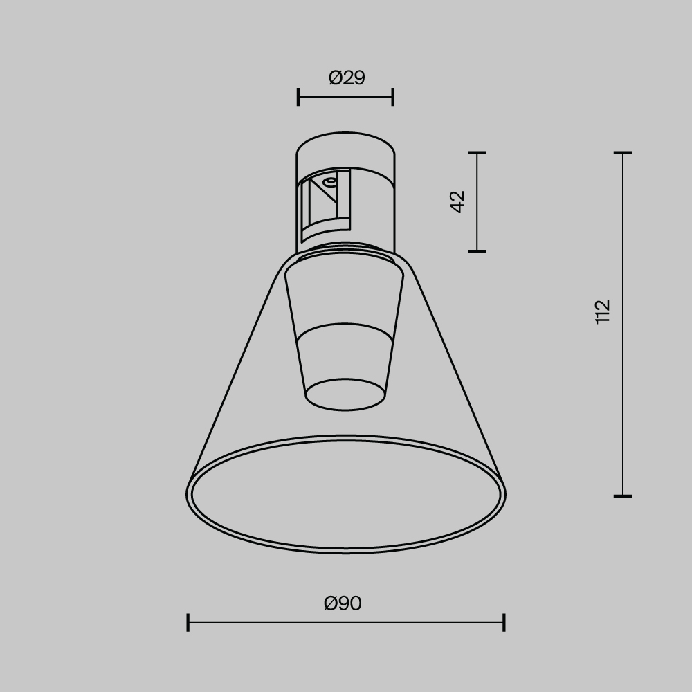 Трековый светильник Maytoni Technical TR147-1-3W3K-PT