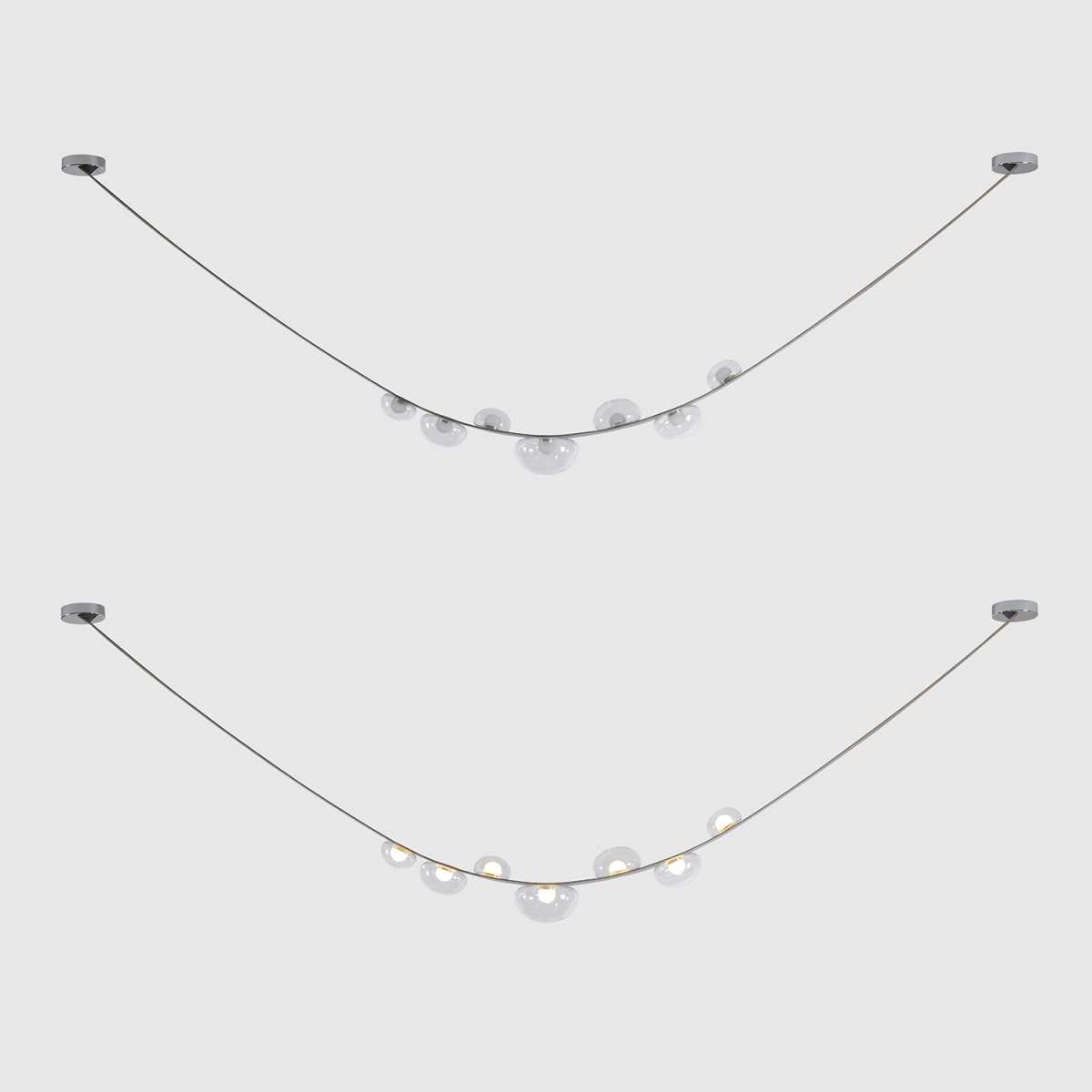 Подвесной светильник Crystal Lux BOSQUE SP7 L3000 GREY/TRANSPARENT