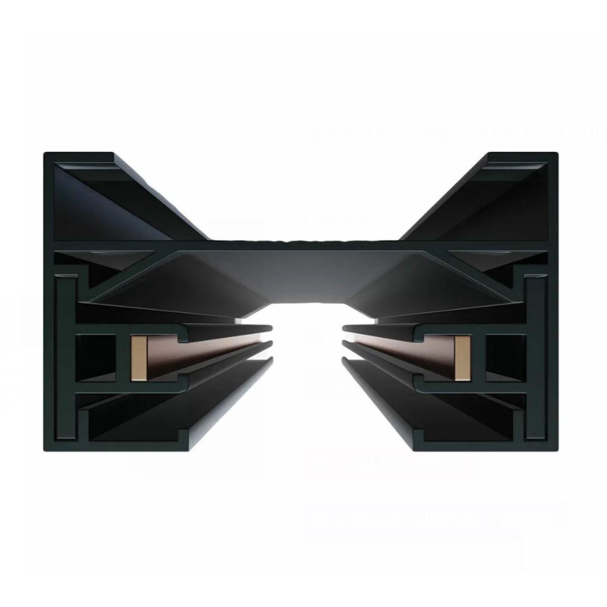 Шинопровод FerGipps 1м 2TRA Black 1000x34x20 mm 220V черный 2TRA УТ000001995