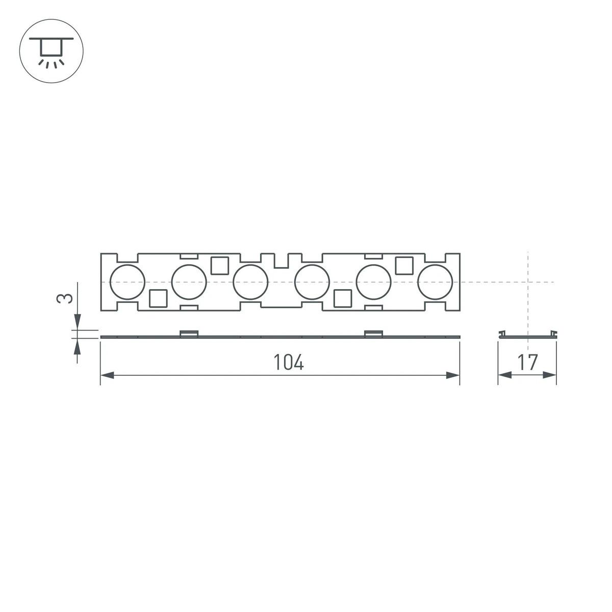 Экран линзованный Arlight SL-LINE-W20-30deg-540 041791