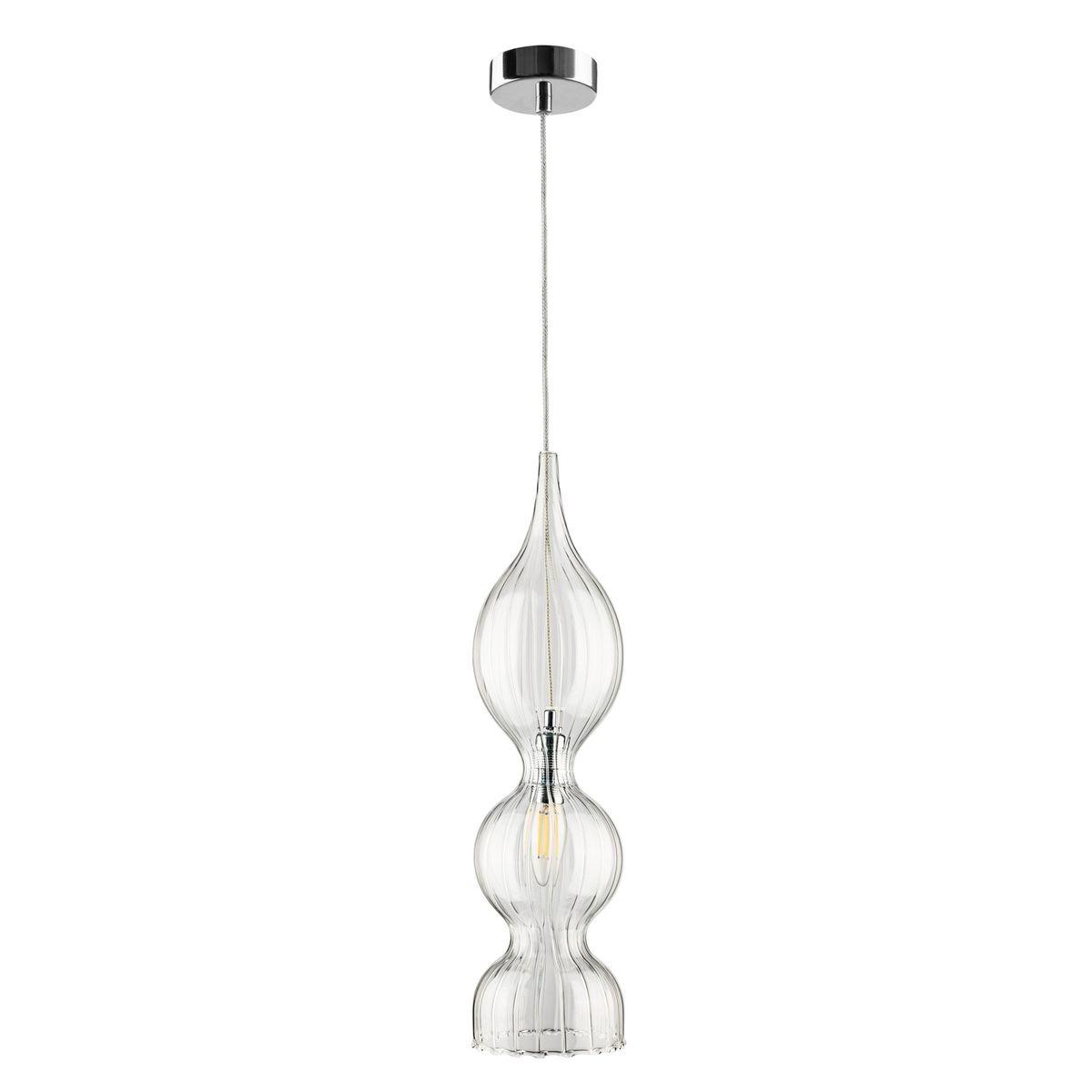 Подвесной светильник Crystal Lux Iris SP1 B Transparent
