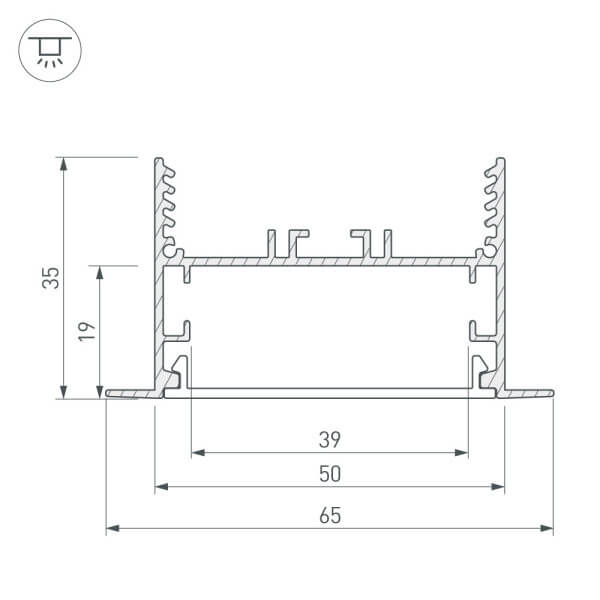 Коннектор T-образный Arlight SL-Linia65-F 030128