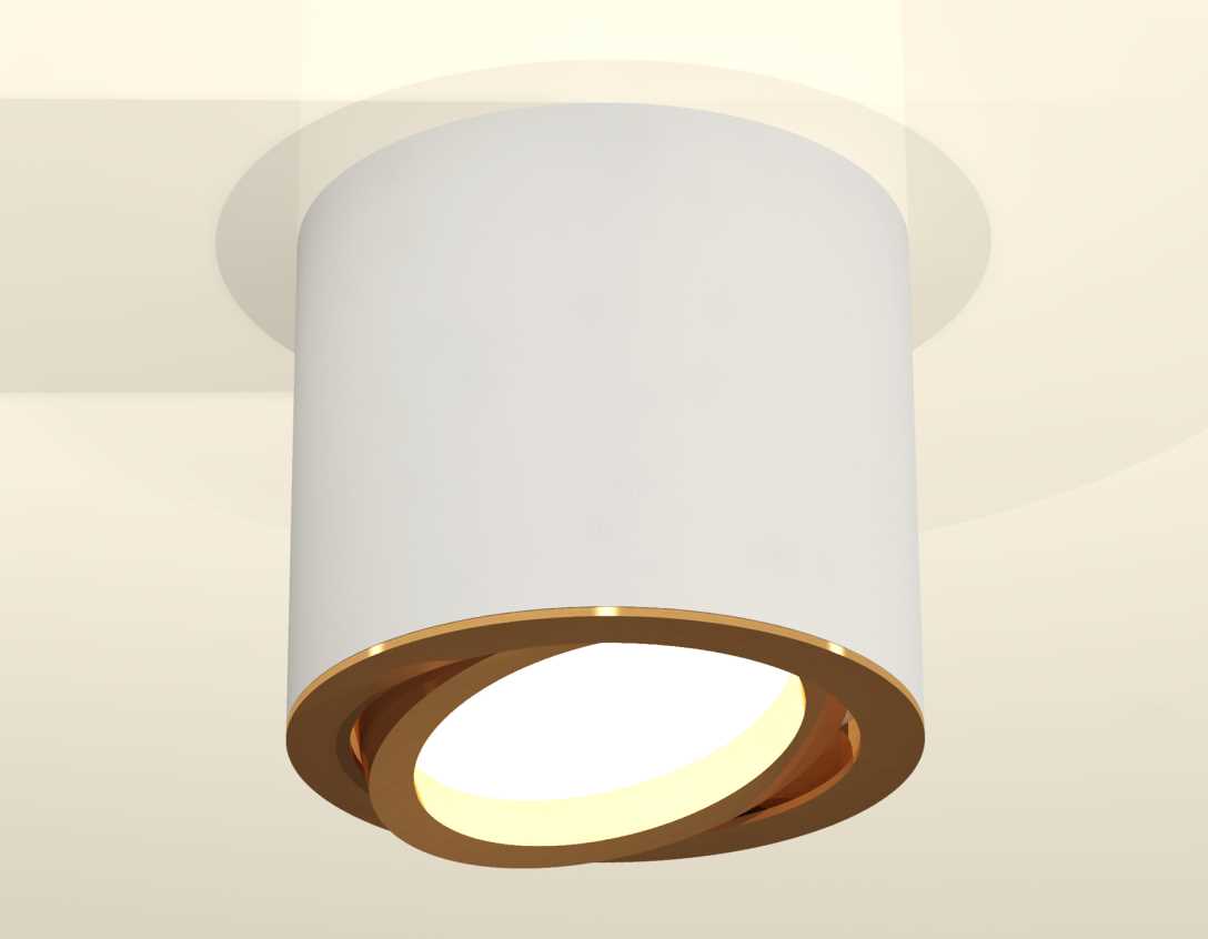 Комплект накладного светильника Ambrella light Techno Spot XS7401004 SWH/PYG белый песок/золото желтое полированное (C7401, N7004)