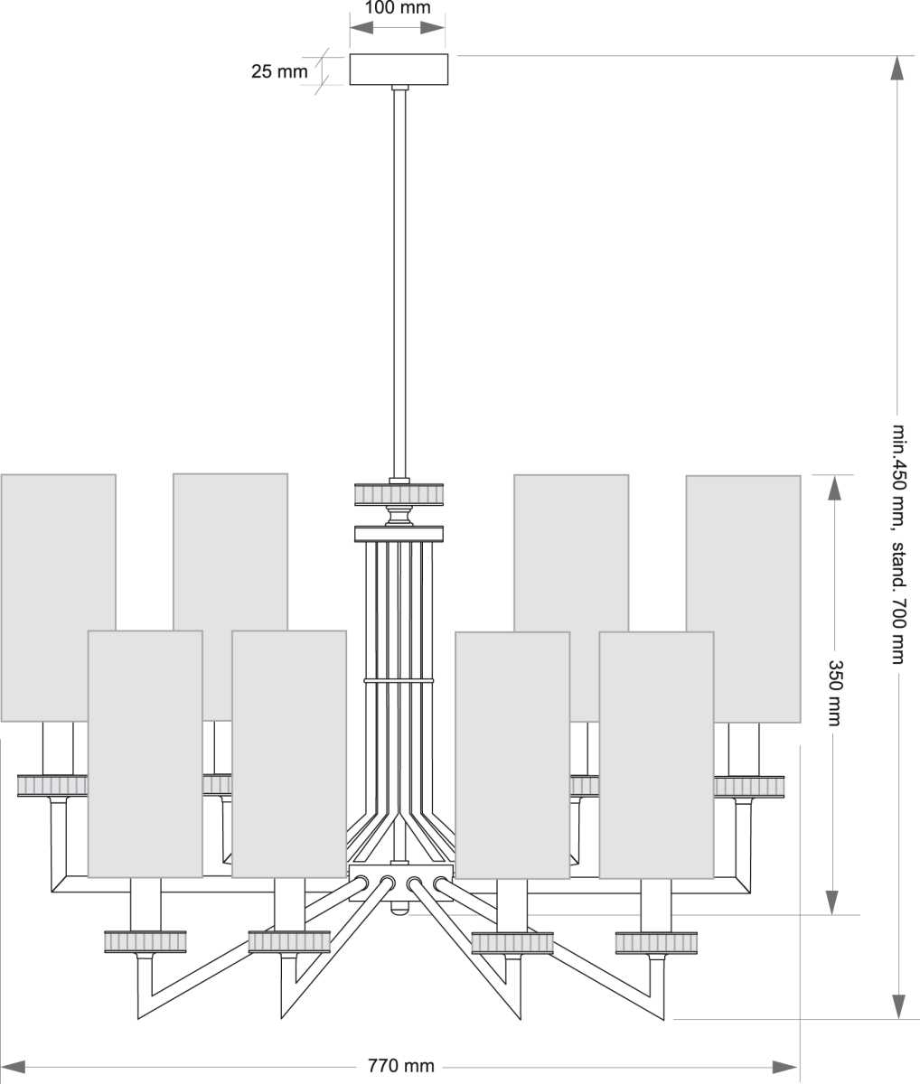 Подвесной светильник KUTEK GENOVA GEN-ZW-8(P/A)