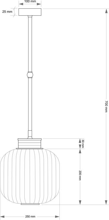 Подвесной светильник KUTEK ALBA ALB-ZW-1(P)250