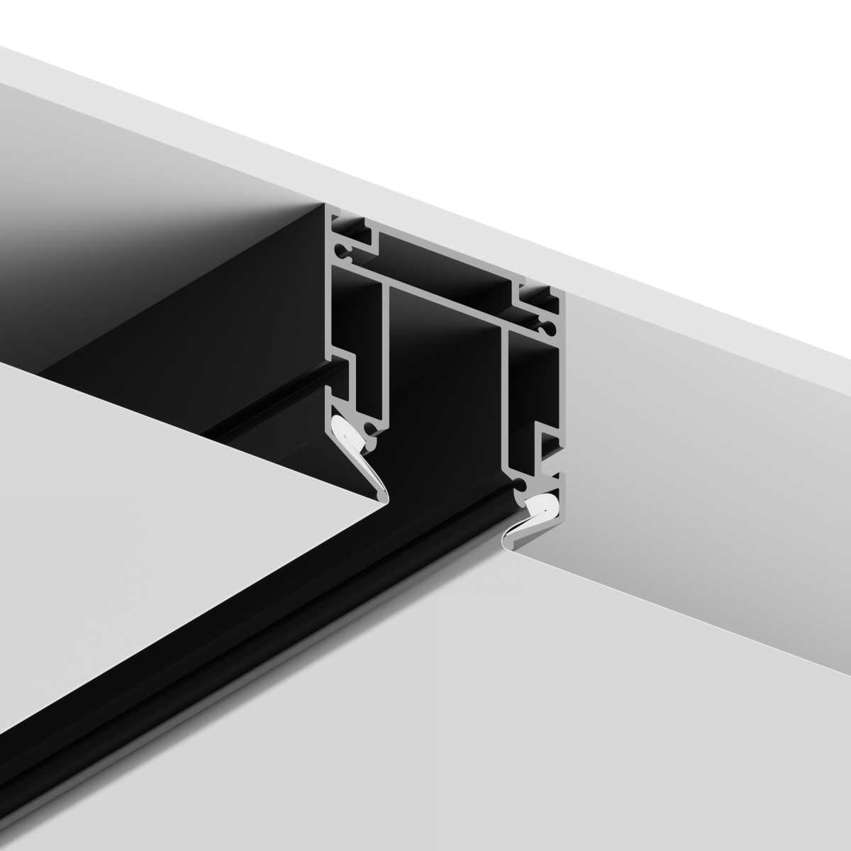 Шинопровод Hesby Lighting под натяжной потолок ElDeko, 48В-1м, чёрный HSBL_0072