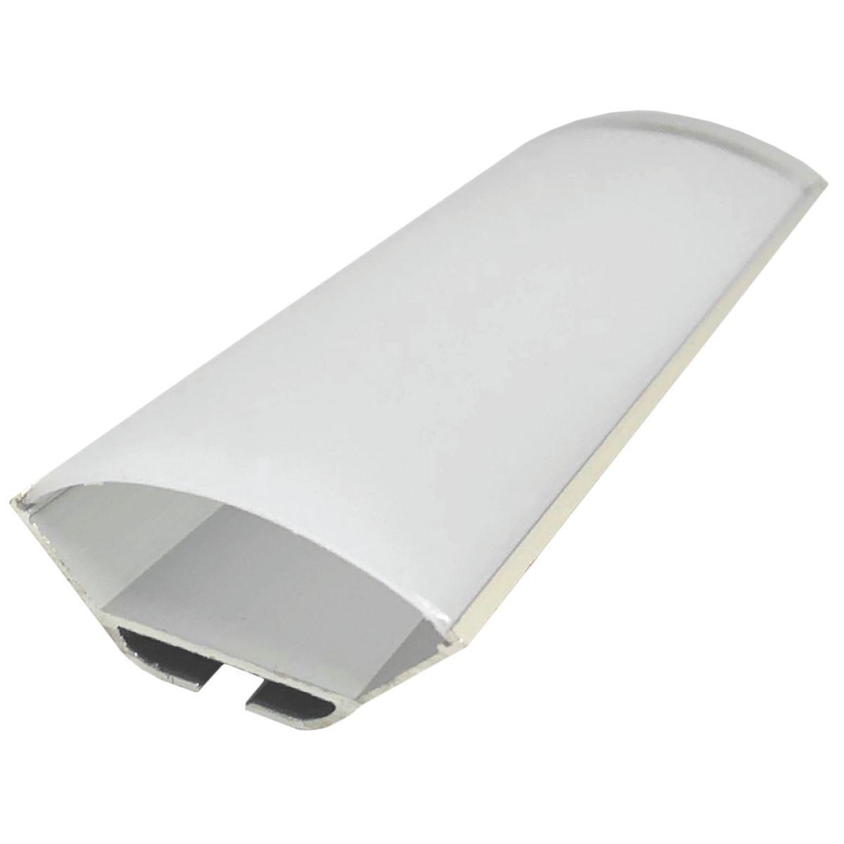 Профиль угловой накладной с рассеивателем серебро 2м. Apeyron 08-22