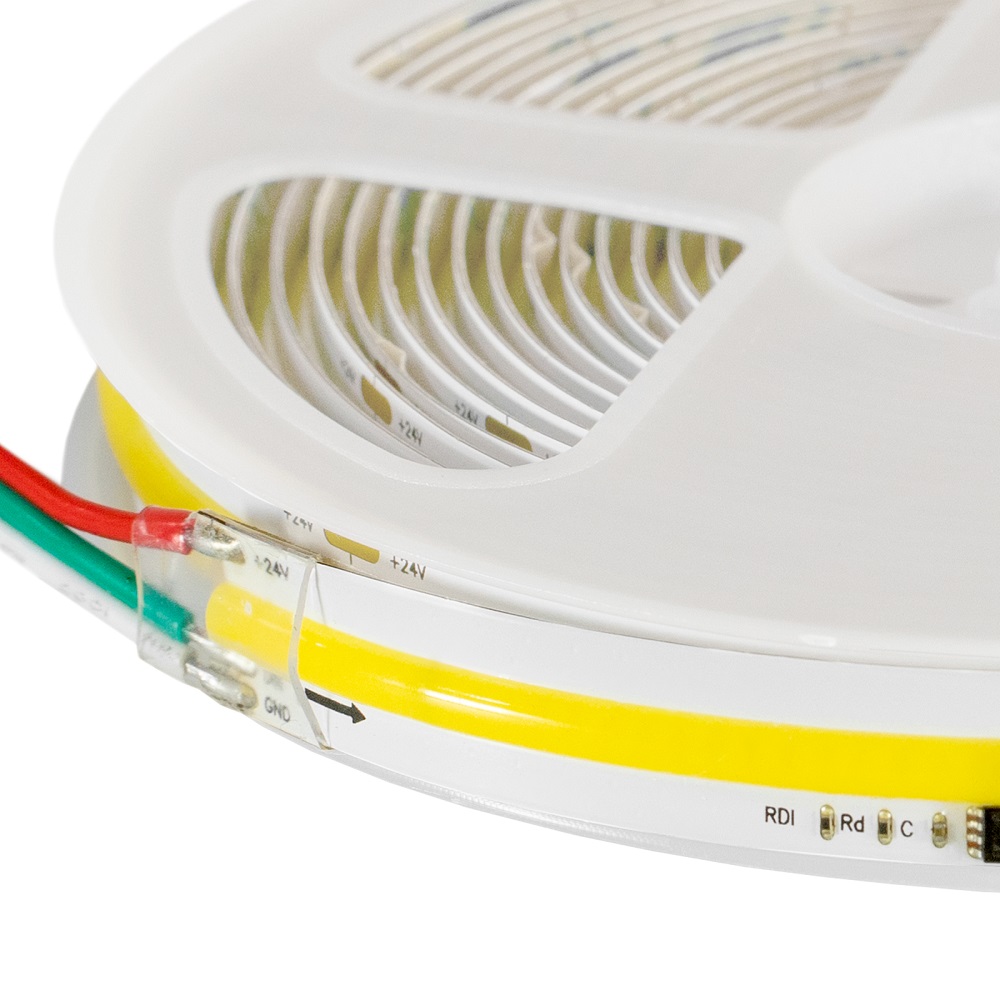 Лента светодиодная ELFLED 480COB диодов, 24В, 5м, ширина 4мм, белый 6500-7000К ELFLED-480COB-4-w6K-24