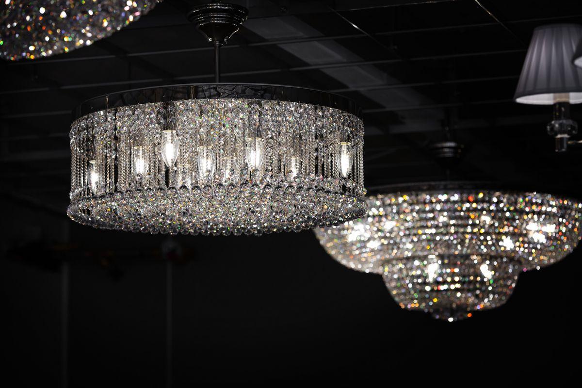 Потолочная люстра Artglass Persida Nickel CE