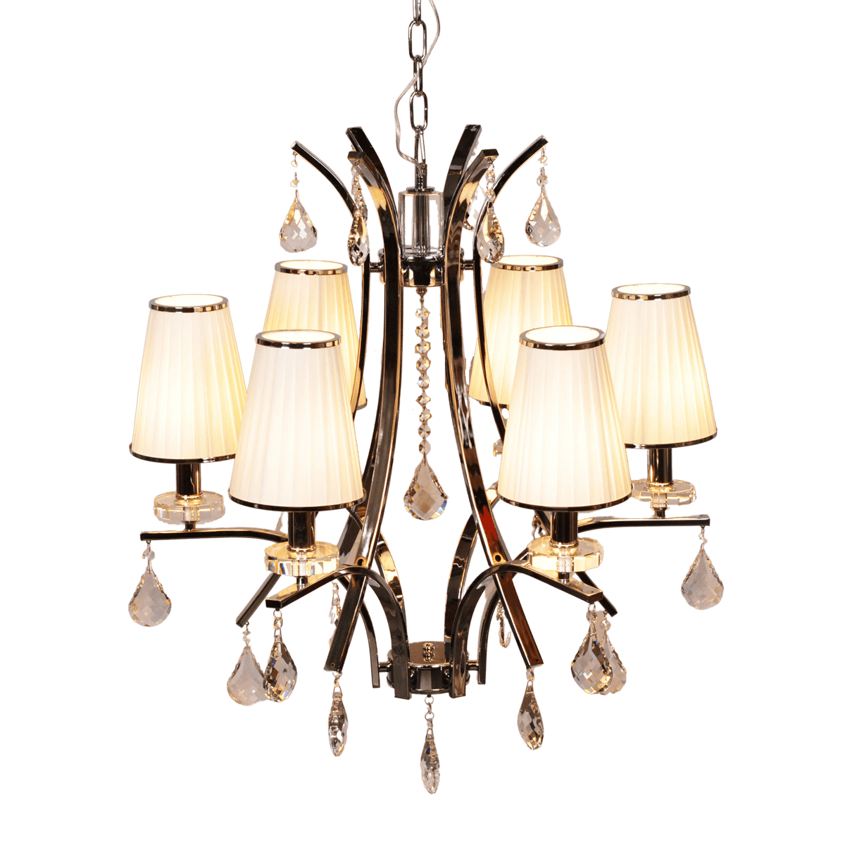 Подвесная люстра Lumina Deco Glamour LDP 66247-6 WT+CHR