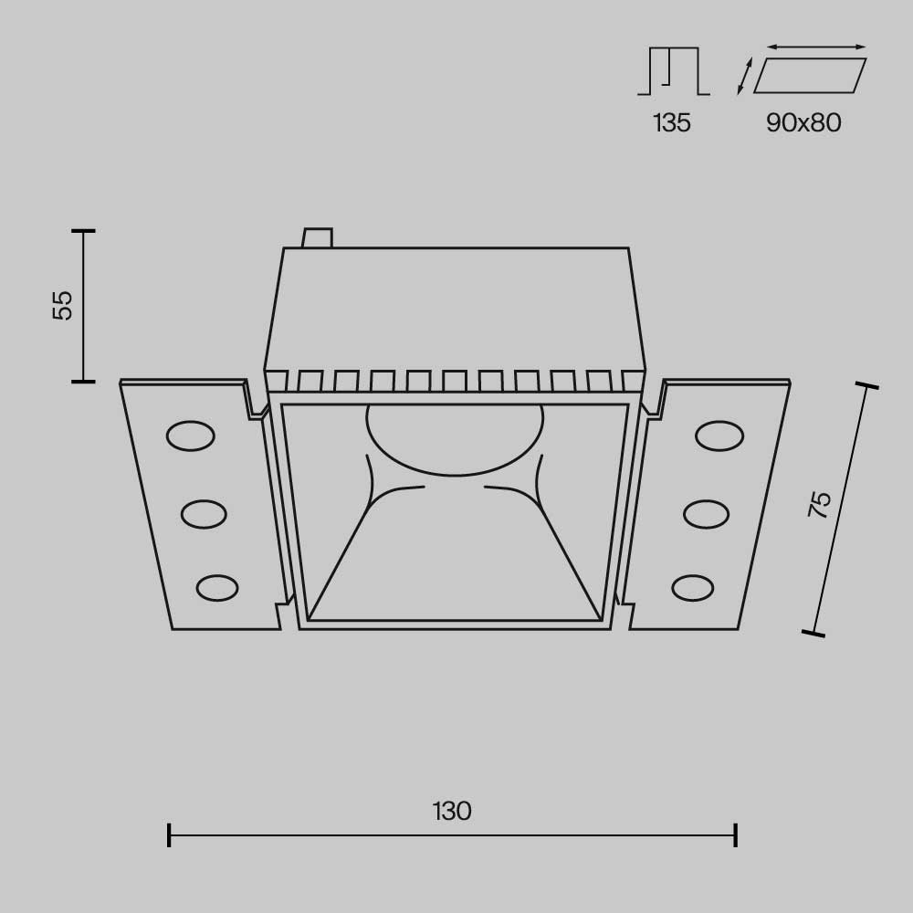 Встраиваемый светильник Maytonil Share DL051-01-GU10-SQ-WB