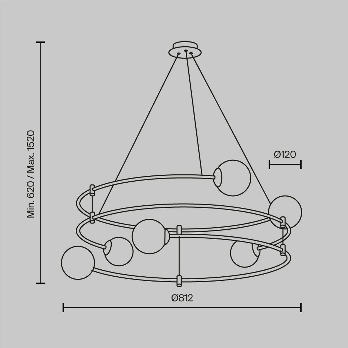 Подвесная люстра Maytoni Balance MOD317PL-06B