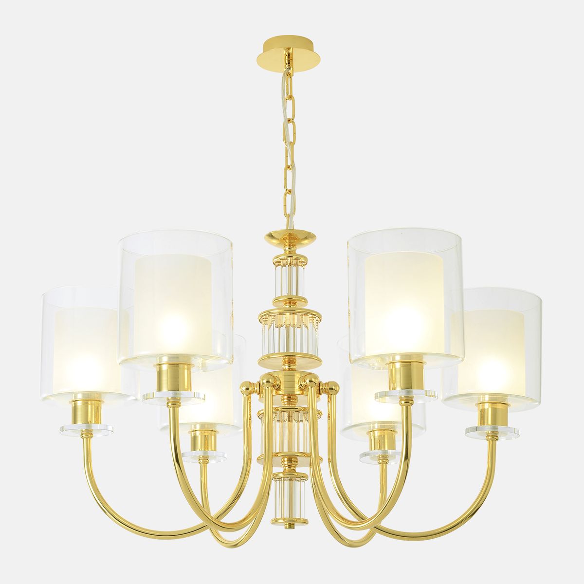 Подвесная люстра Crystal Lux ELENA SP6 GOLD