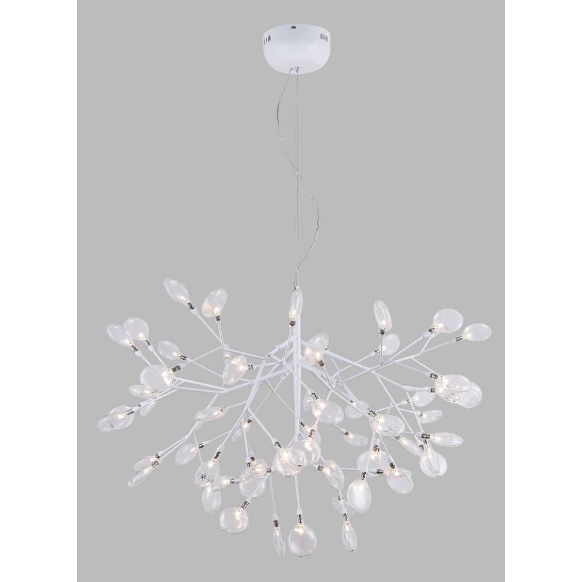Подвесная светодиодная люстра Crystal Lux Evita SP63 White/Transparent