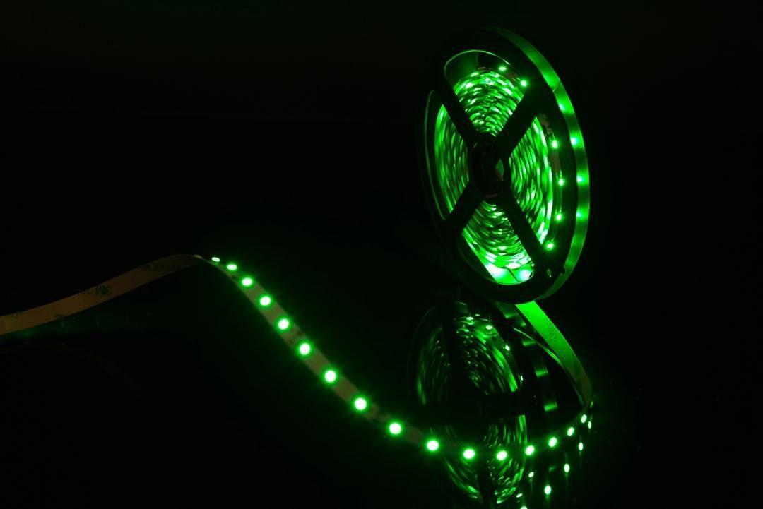 Светодиодная лента SWG 4,8W/m  60Led/m 3528SMD зеленый 5M SWG360-12-4.8-G-М 009468