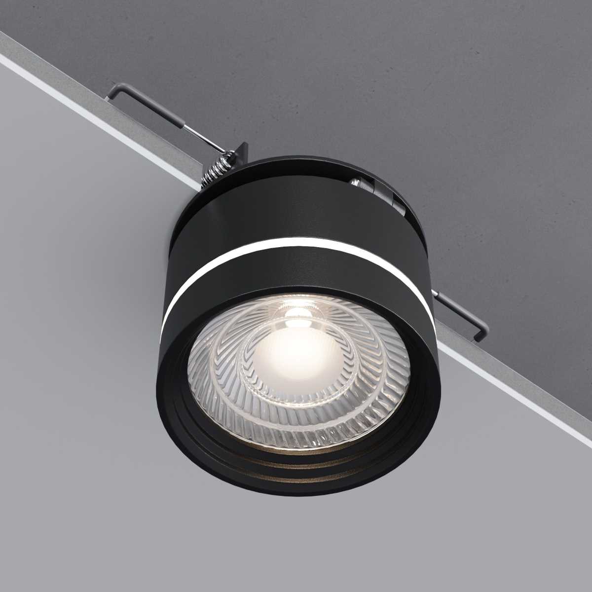 Встраиваемый светодиодный светильник Elektrostandard Stark 25035/LED 8W 4200K чёрный a062932