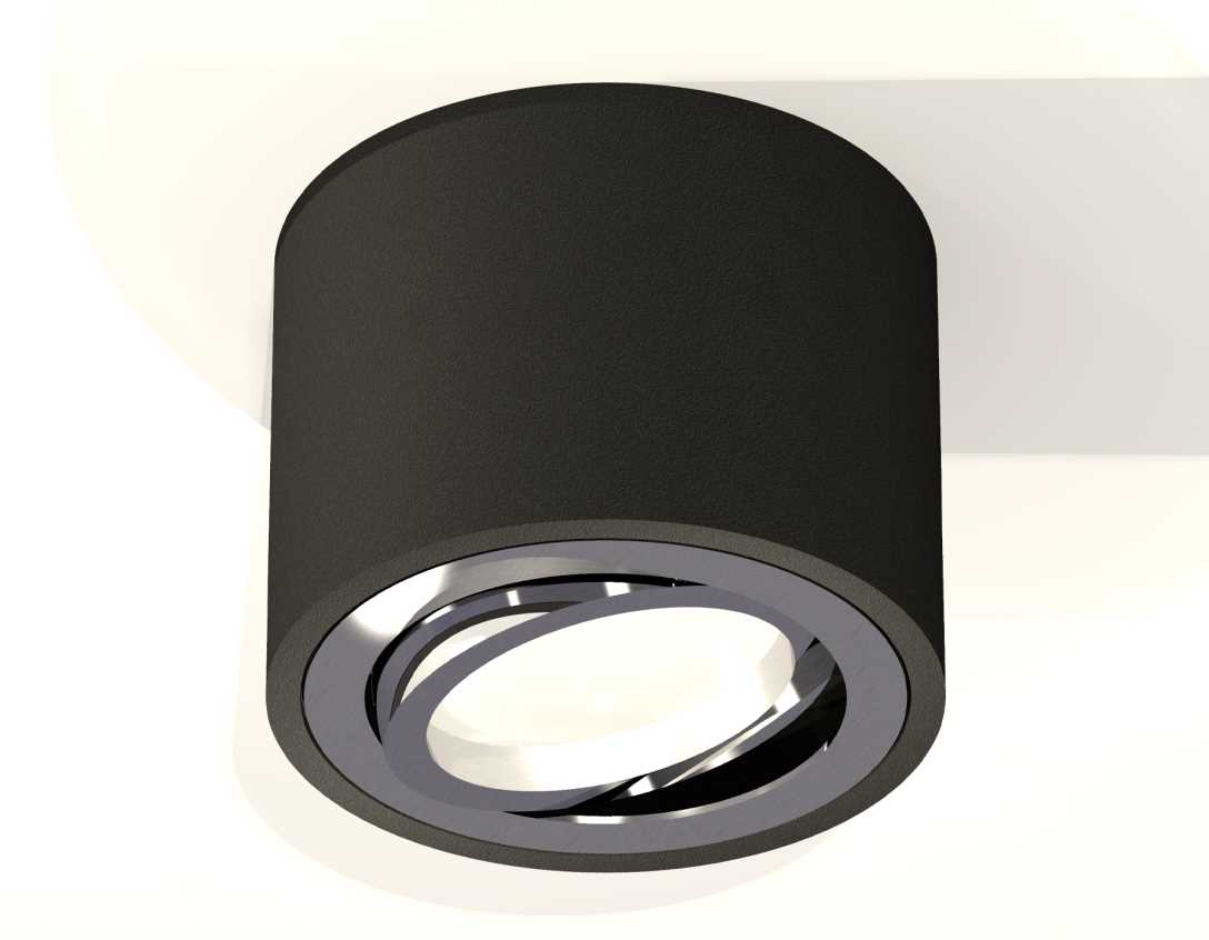 Комплект накладного светильника Ambrella light Techno Spot XS7511003 SBK/PSL черный песок/серебро полированное (C7511, N7003)