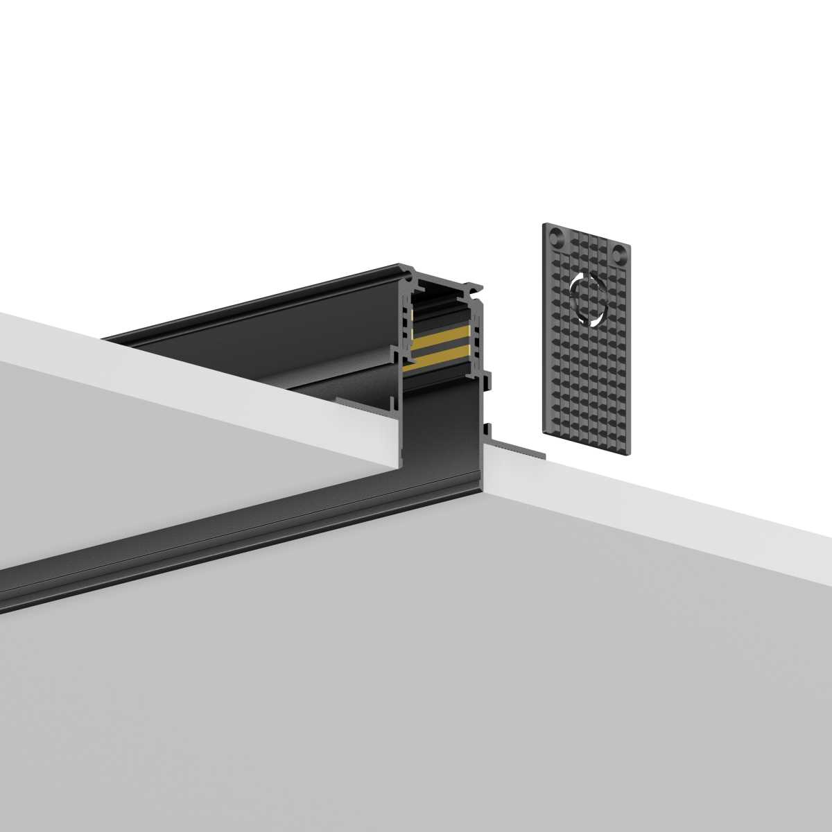 Шинопровод встраиваемый Hesby Lighting ElDeko 48В-1м, чёрный HSBL_0060