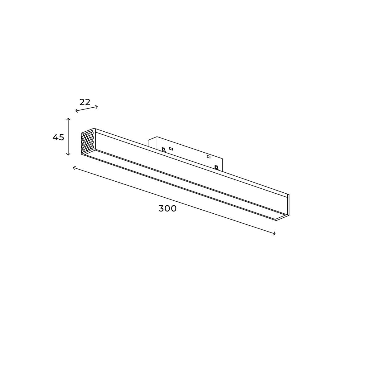 Трековый линейный светильник Hesby Lighting ElDeko ,300мм-3000К, 10Вт, черный HSBL_0150