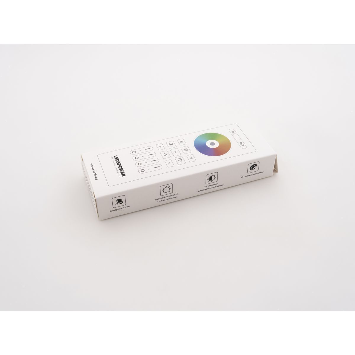 Пульт LEDS POWER RGB/RGBW/RGBCCT на 4 зоны RC03RF белый 006543