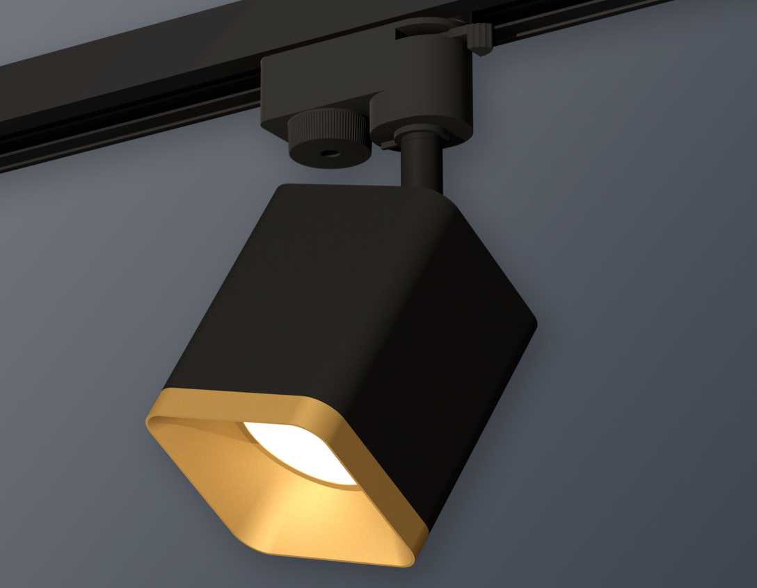 Комплект трекового светильника Ambrella light Track System XT7813003 SBK/SGD черный песок/золото песок (A2521, C7813, N7704)