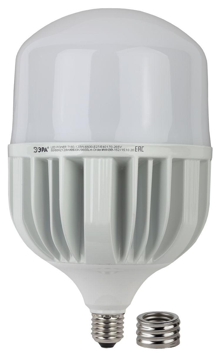 Лампа светодиодная сверхмощная ЭРА E27/E40 120W 6500K матовая LED POWER T160-120W-6500-E27/E40 Б0049104
