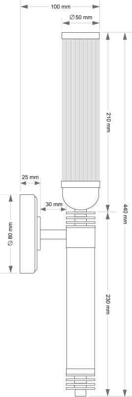 Настенный светильник KUTEK IZANO IZA-K-1(P/1)B