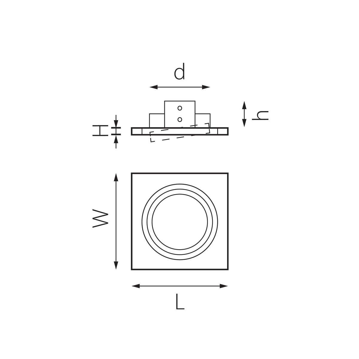 Комплект из светильника и рамки Lightstar Intero 111 (217817+217909) i81709