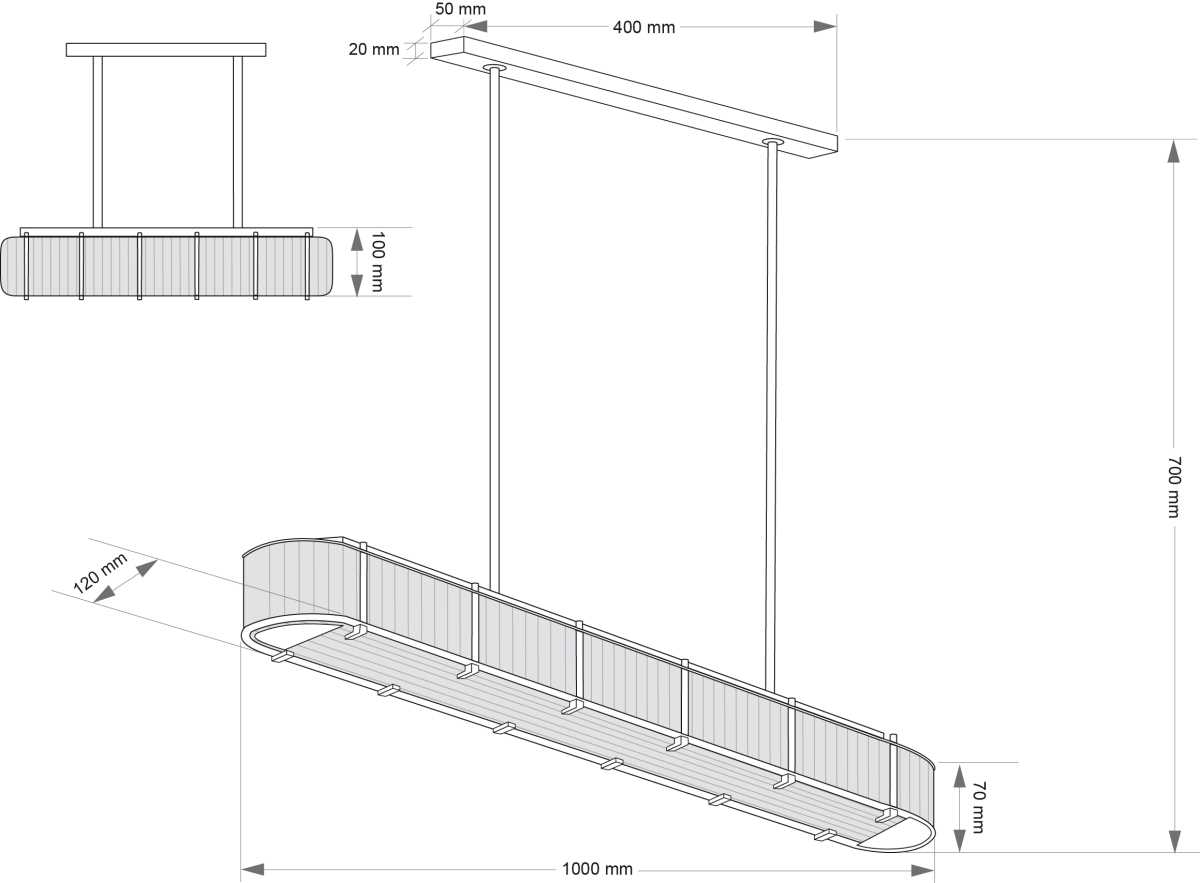 Подвесной светильник KUTEK LAVONE LAV-ZWO-6(ZM)1100/120