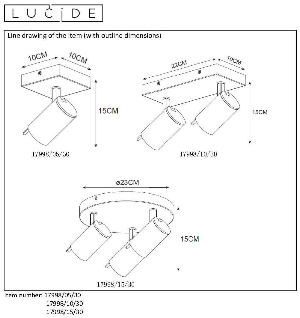 Спот Lucide Grony 17998/10/30