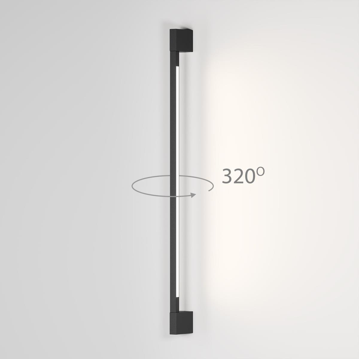 Уличный настенный светодиодный cветильник Elektrostandard Argos 35122/D черный a069746