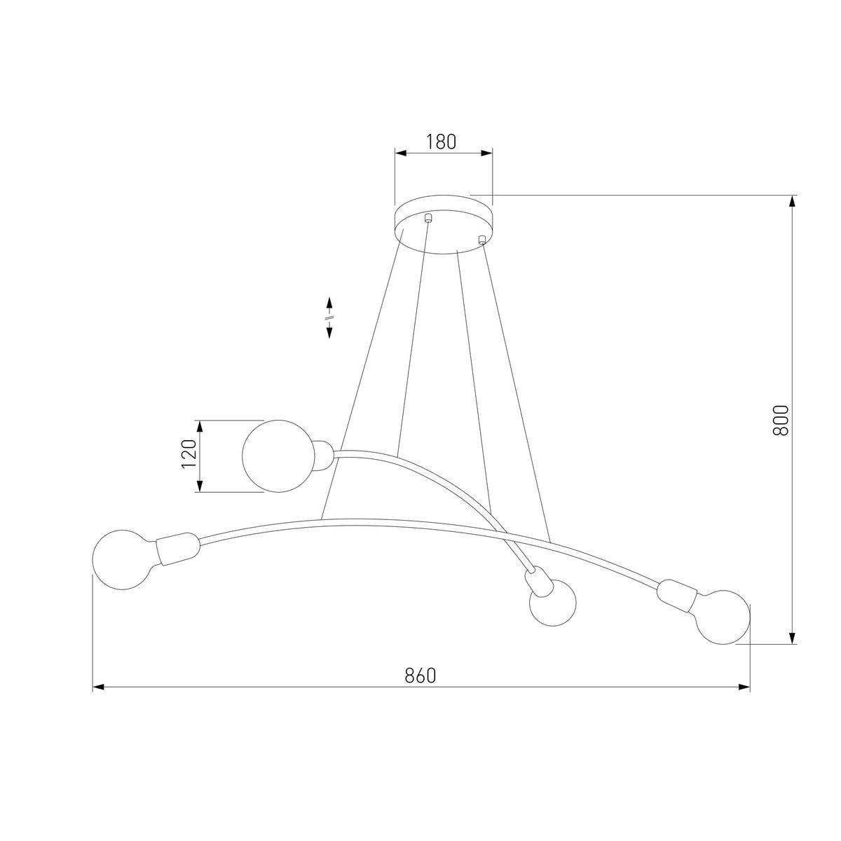 Подвесная люстра TK Lighting 2724 Helix Black