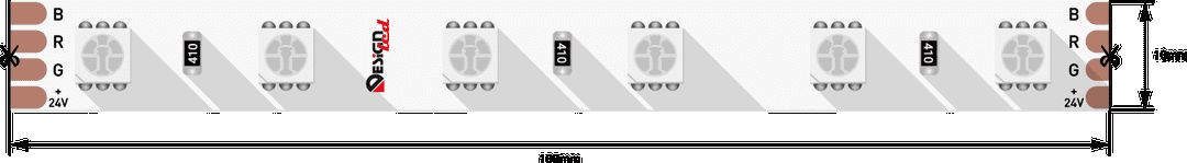 Светодиодная влагозащищенная лента DesignLed 14,4W/m 60LED/m 5050SMD разноцветный 5M 001653