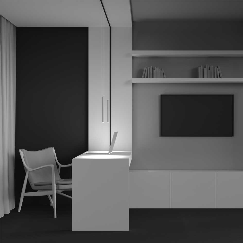 Трековый подвесной светильник Maytoni Technical Skim TR191-1-3W4K-M-BW
