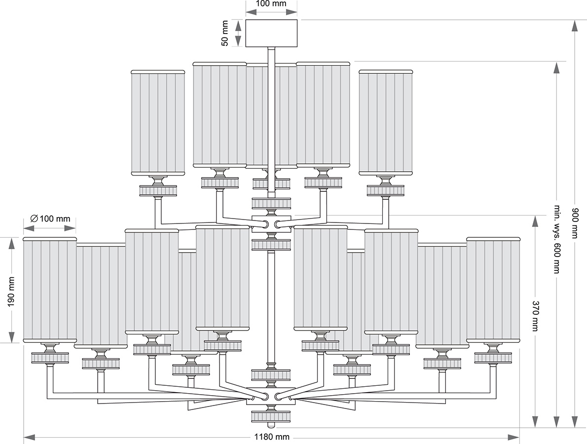 Подвесной светильник KUTEK ADRIA  ADR-ZW-10+5(ZM)