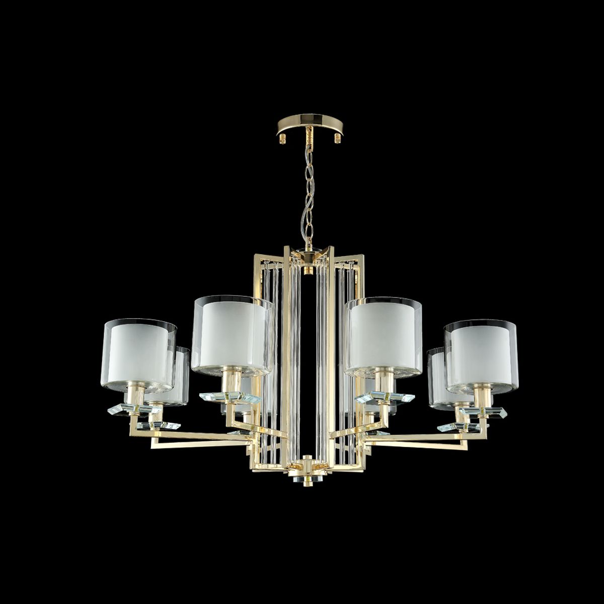 Подвесная люстра Crystal Lux Nicolas SP-PL8 Gold/White