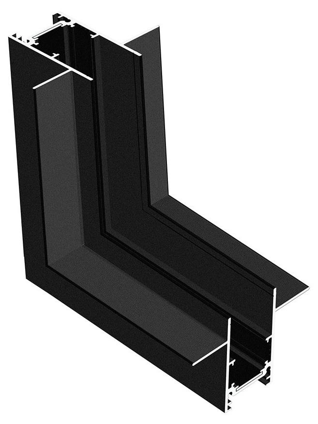 Коннектор внутренний угловой Hesby Lighting ElDeko для встраиваемого шинопровода, чёрный HSBL_0063