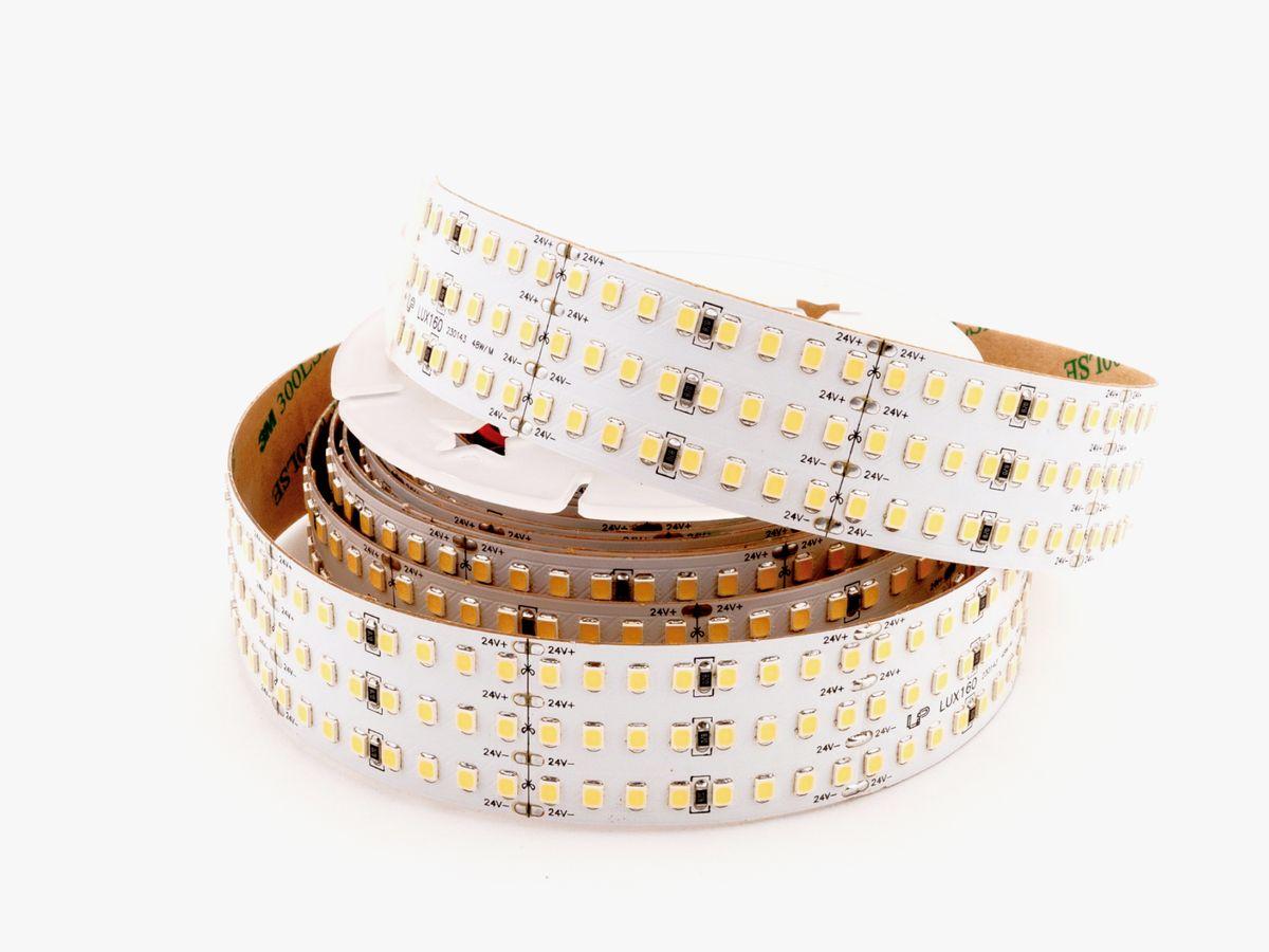Светодиодная лента LEDS POWER трехрядная 2835 528/м (48Вт/м) 24В холодная LUX160 006321