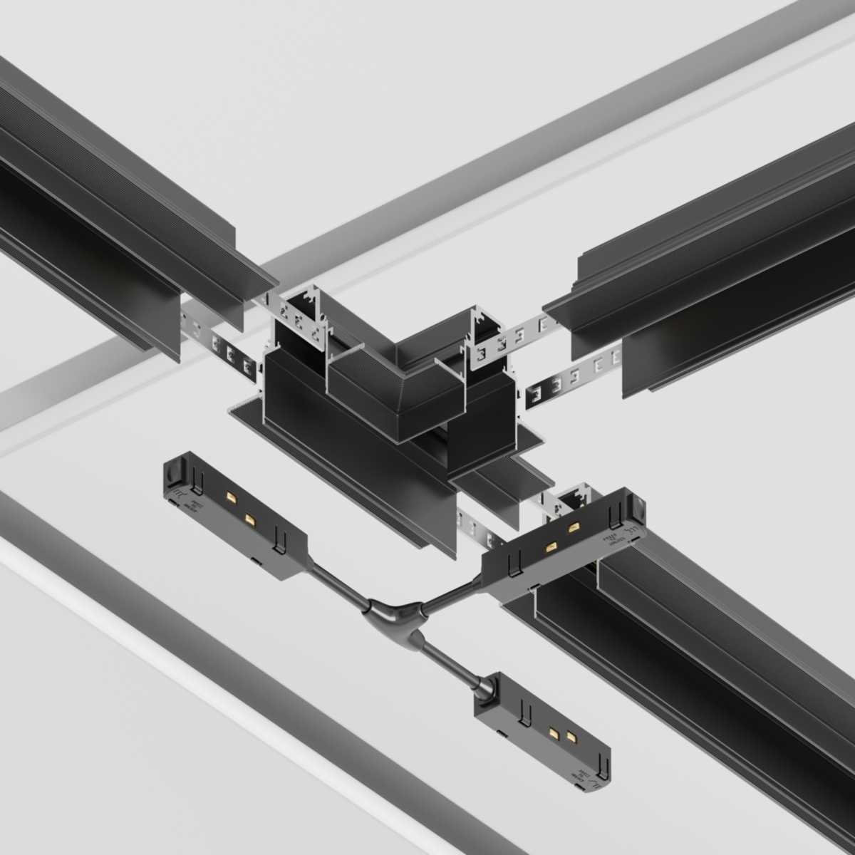 Коннектор питания T-образный Maytoni Technical Gravity TRA004CWT-22B