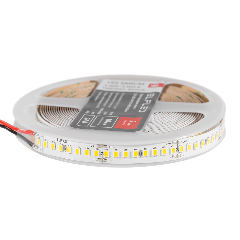 Лента светодиодная ELFLED PRO140, 192/м (2835), 24В, 18Вт/м, 5м, белый теплый 2800-3300К ELFLED-24192-PRO140ww