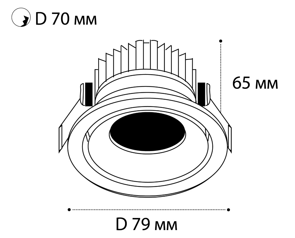 Встраиваемый светодиодный светильник Italline IT06-6011 white 3000K
